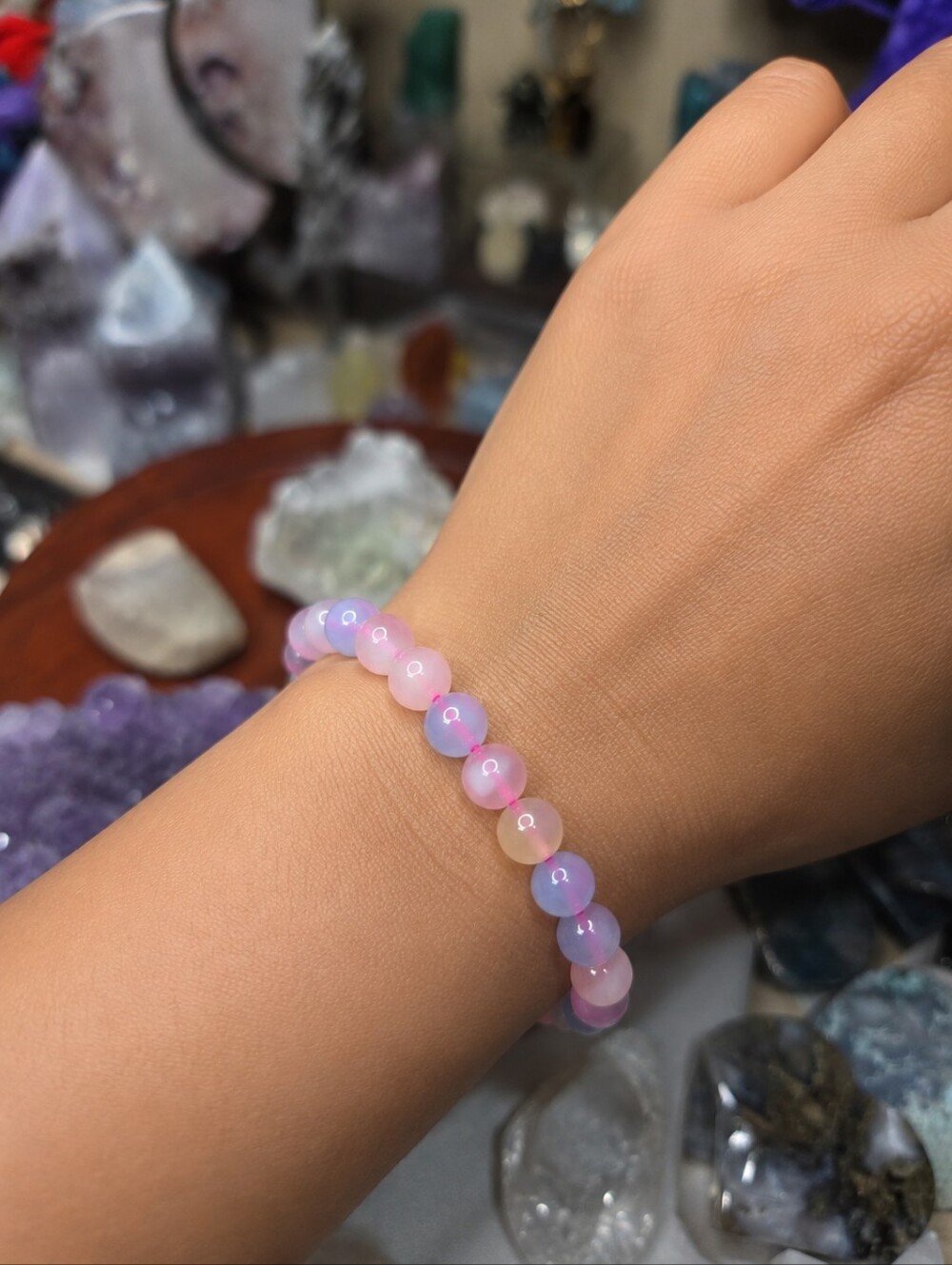 Morganite Bracelet (Size 7.5 ) ( Divine Love )